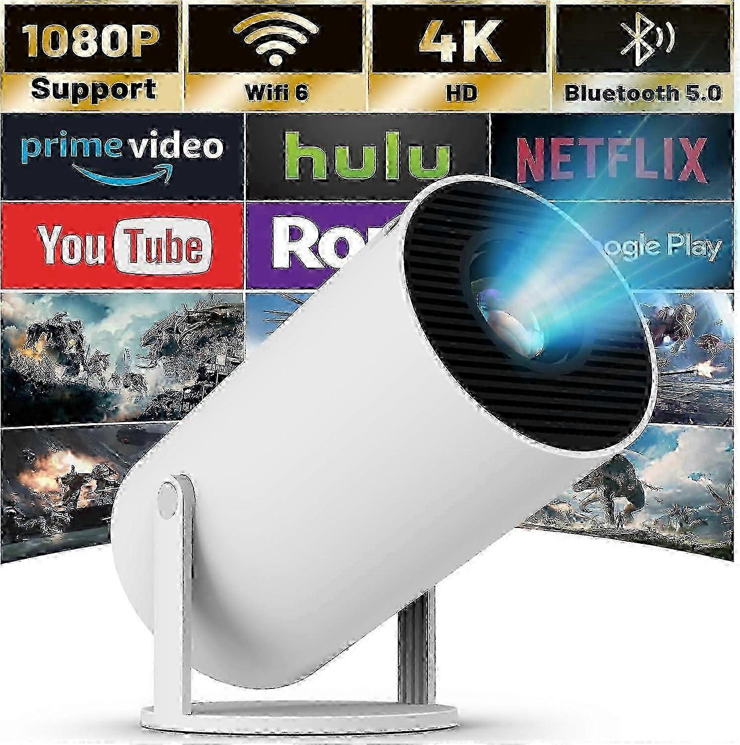 2025 Mini 4K Projector with 5G WiFi - 130" Portable Home Theater for Laptop/Phone (180 Rotatable Stand)_CD