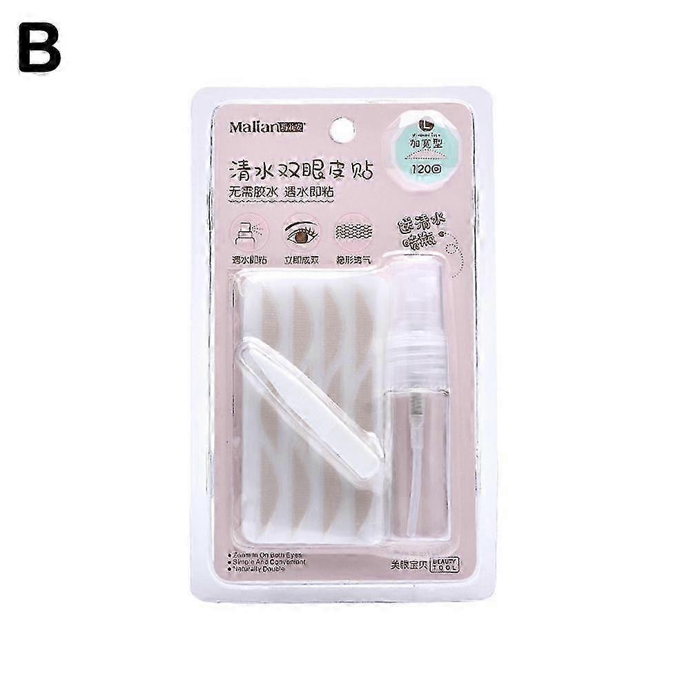 Pink (B)$ Lace invisible double eyelid stickers 120 times thin and light without glue skin color mesh eye patch