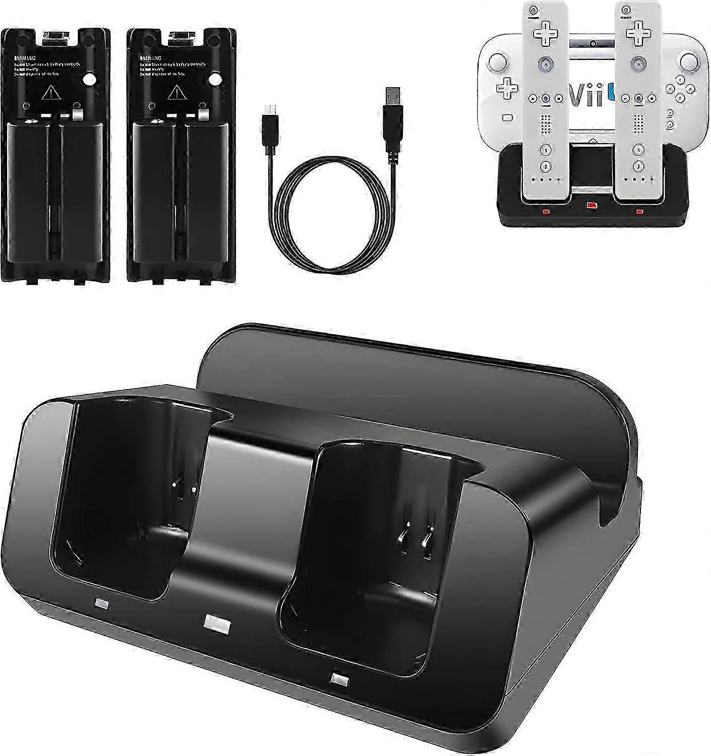 2025 Newest Wii U Charger Dock For Wii Remote And Wii U Gamepad With 2