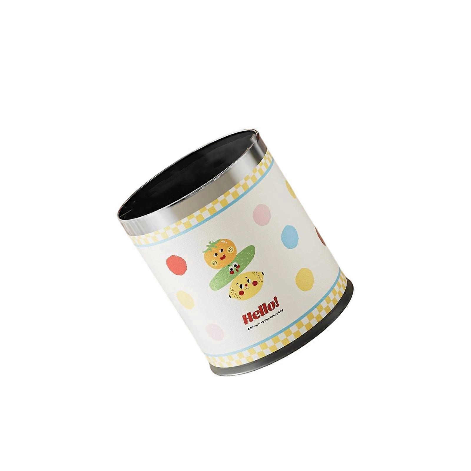 Durable Cartoon Kitchen Waste Bin Portable Size Ideal For Tight Space Garbage Container Multicolor