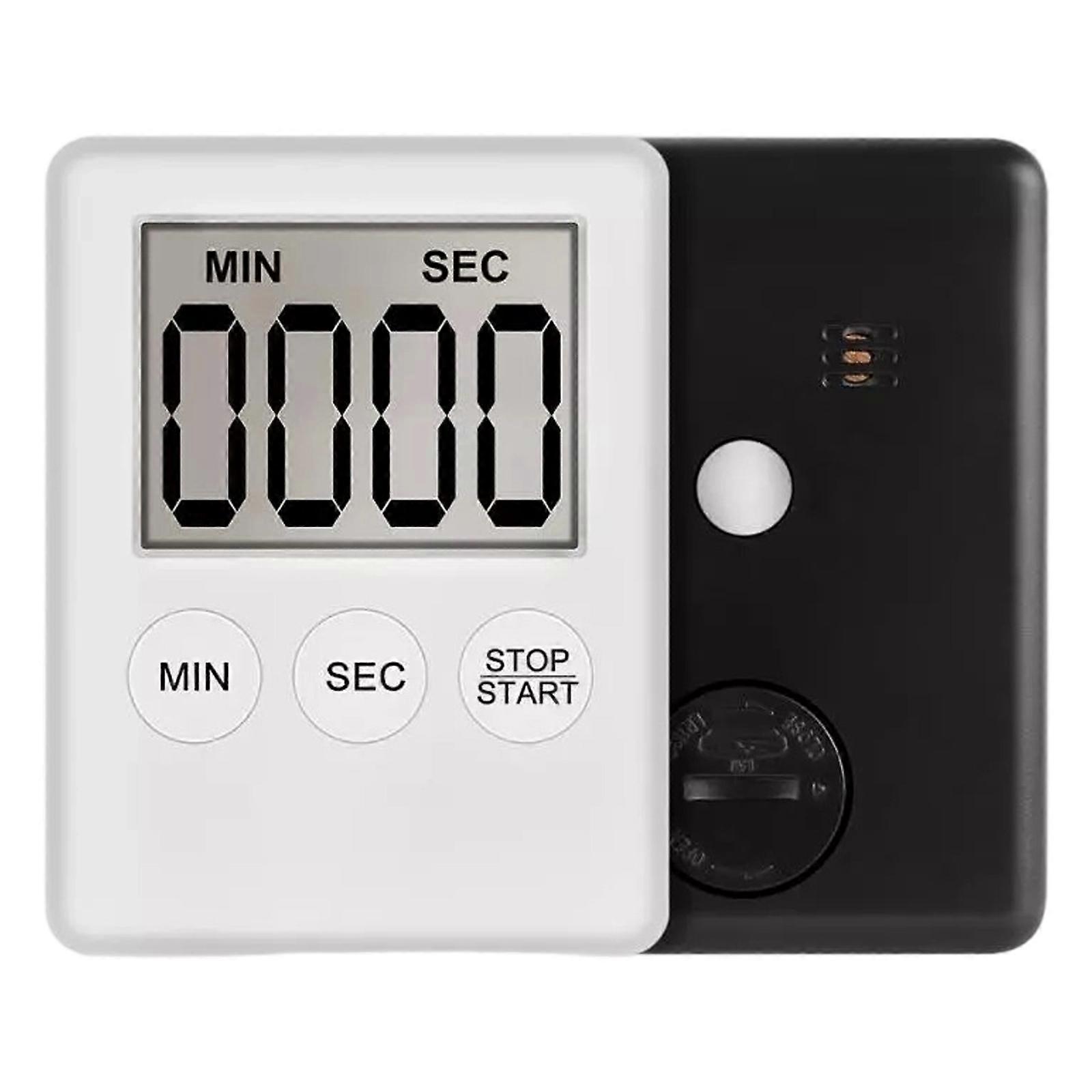 Transportable Magnetic Digital Stopclock Compact Design Multifunctional Timer For Exercise Baking Time Control  White