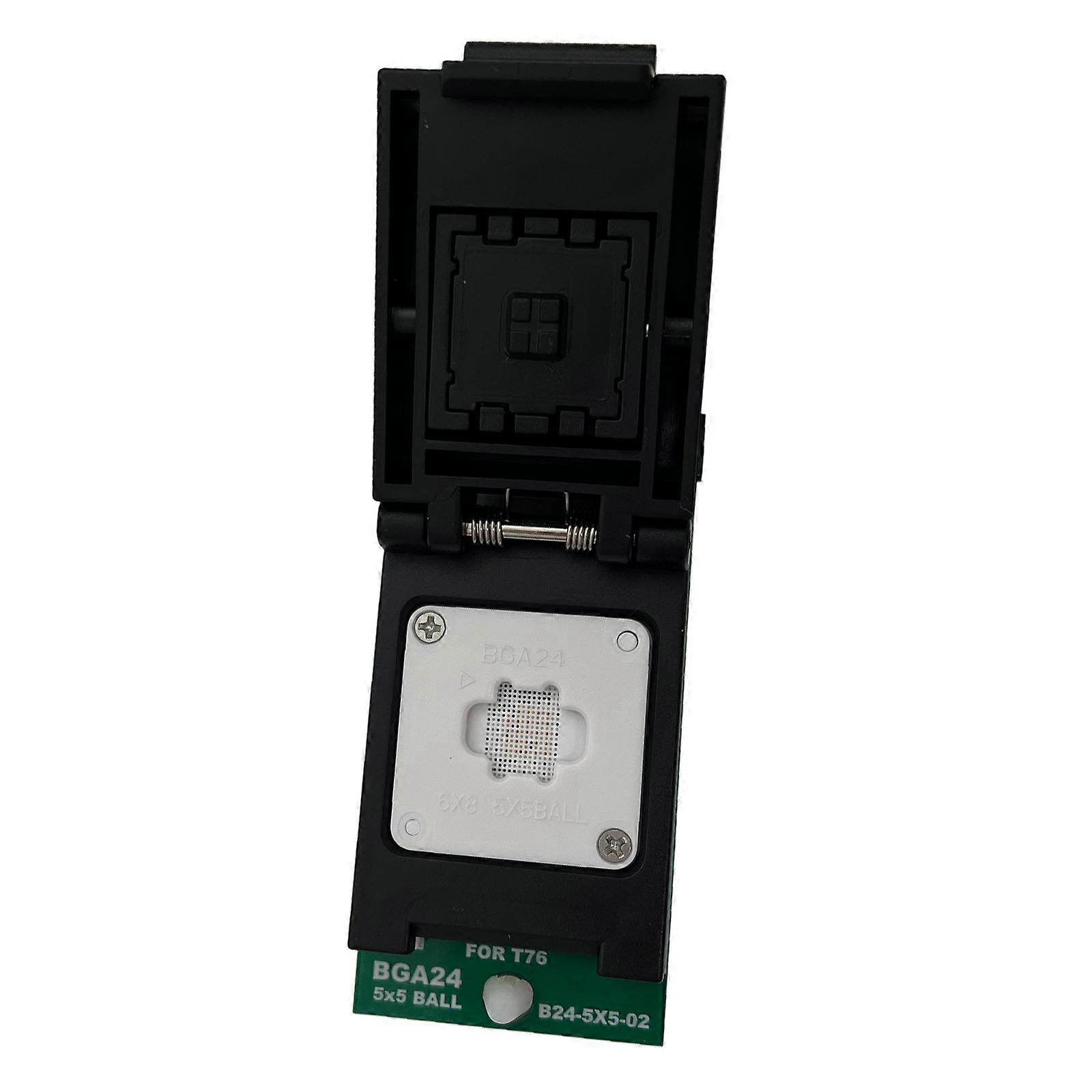 Durability BGA24 Adapter Socket 60MB/s Data Transfer 5x5 Ball Full 24Pin Contact Chip Burn In Tool For T76 programmers Multicolor