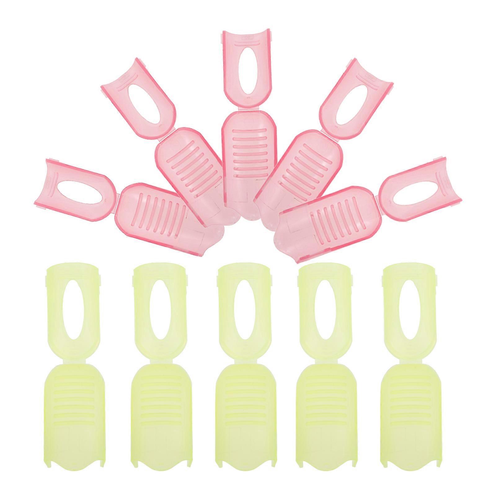 Gel Nail Remover Wrap Tool with Adjustable Plastic Clips 10Pcs for Nail Art