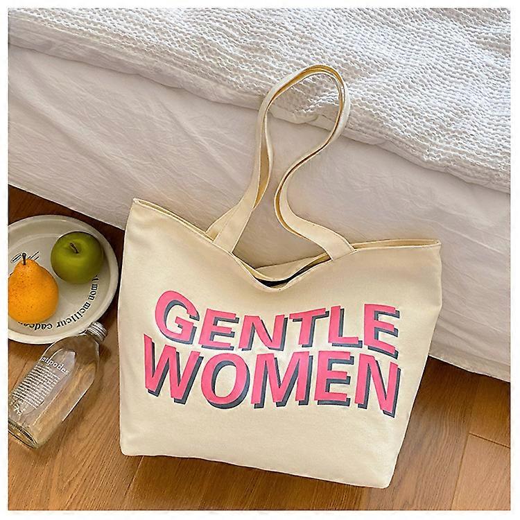 Large capacity canvas bag for women, 2025, versatile and relaxed style, single shoulder tote bag, suitable for students, commuting, and scho