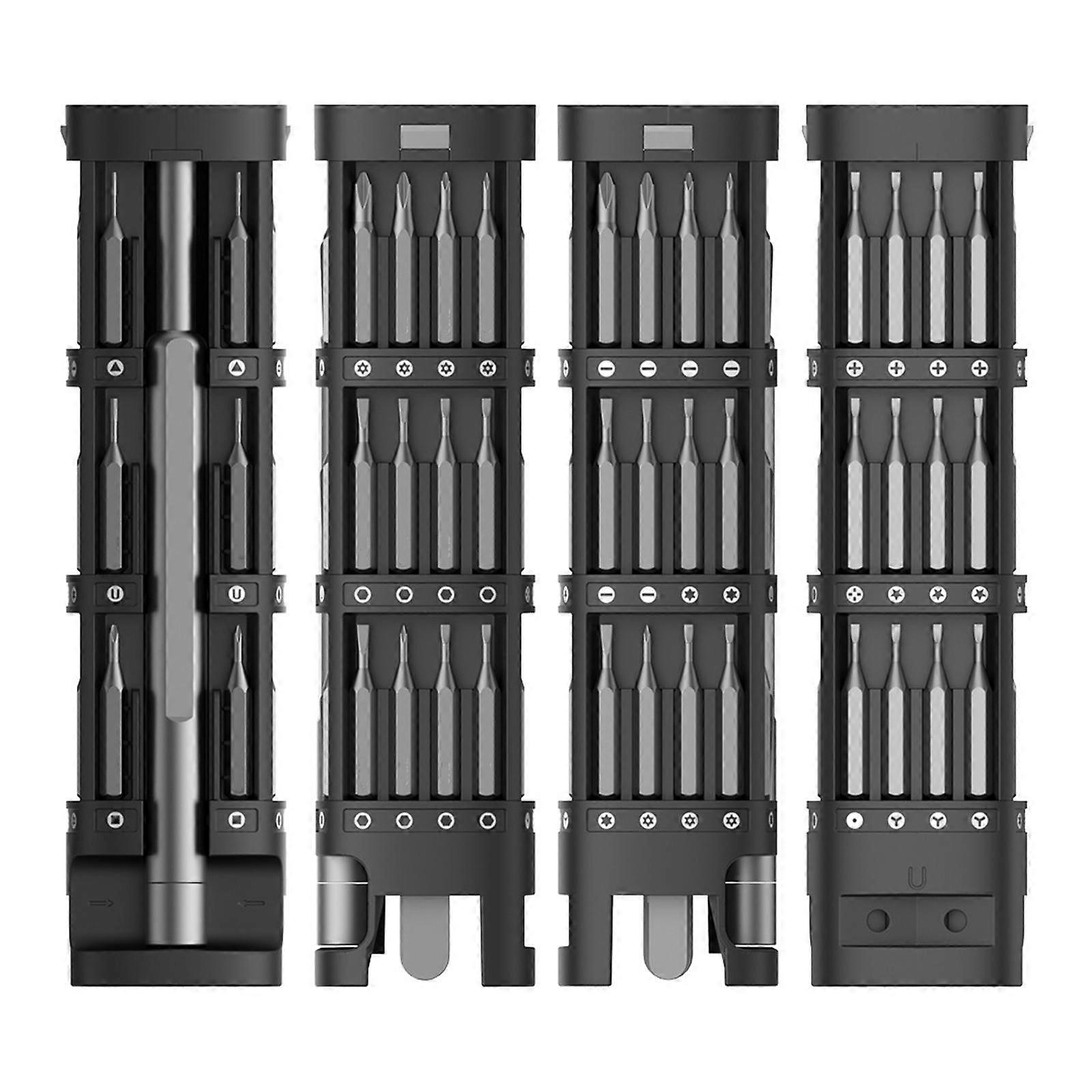 46pc MultiBit Precise Screwdriver Kit Tip For Drones Computer Game Console Maintenance Portable Magnetic Storage Case Multicolor