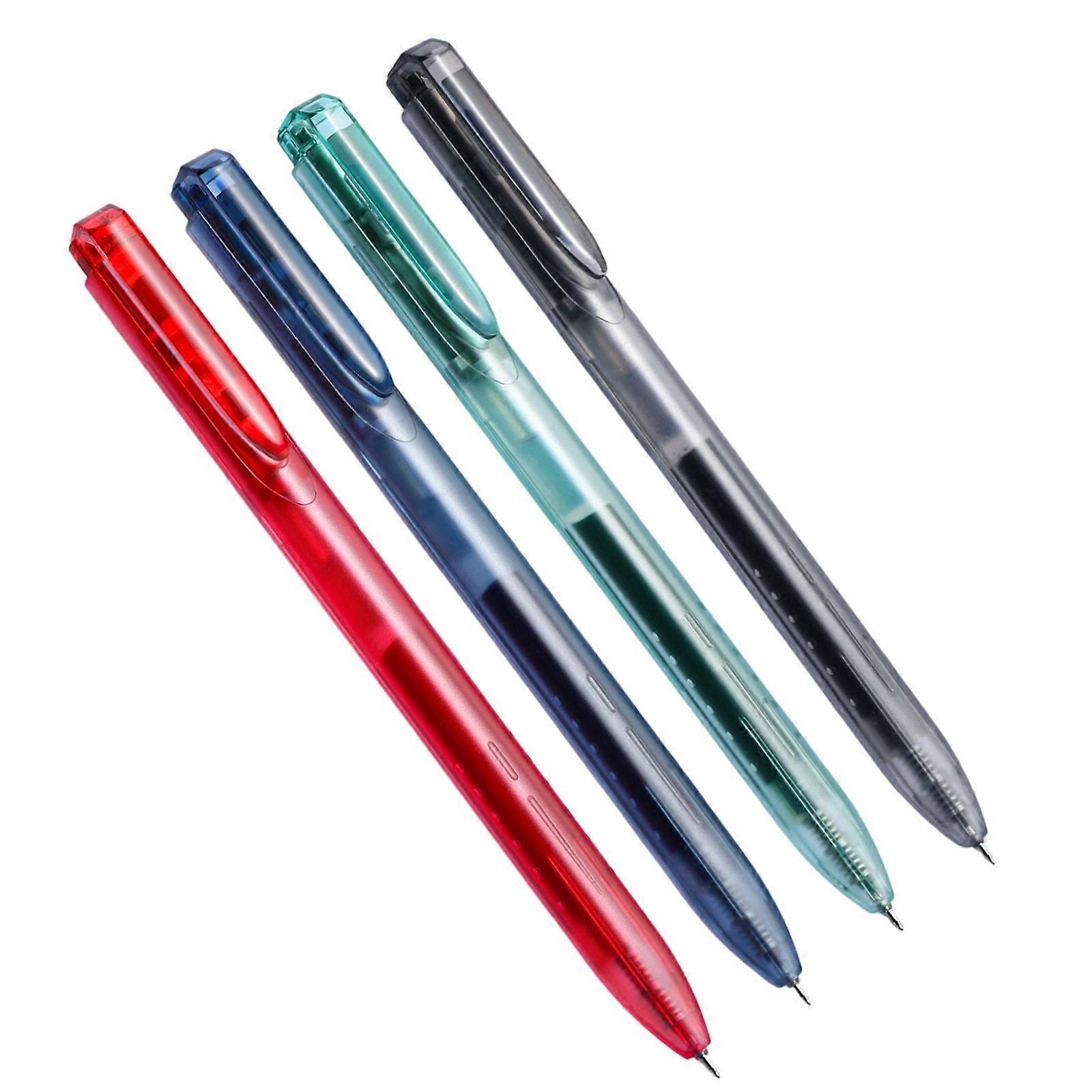 4Pcs Retractable Multicolored Pen for Note Taking Journaling 4 Color in 1 Gel Pen 0.5MM Tip Office Writing Supplies Multicolor