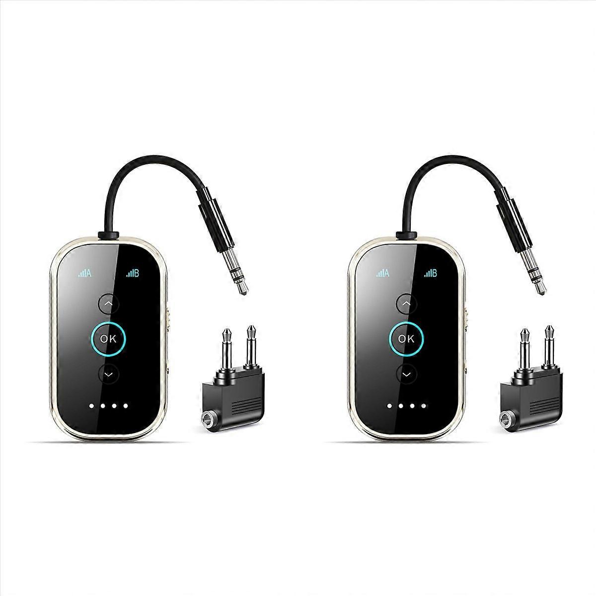 2X Bluetooth 5.4 Transmitter Receiver,Dual Link for Headphones /HD Audio,Wireless Transmitter for Ai