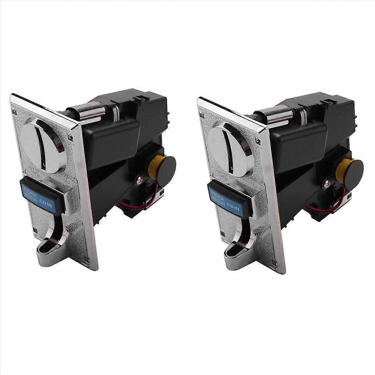 2X Coin Acceptor Various Coin-Operated Selector Slots, Compatible with Arcade Game Mechanics and Ven