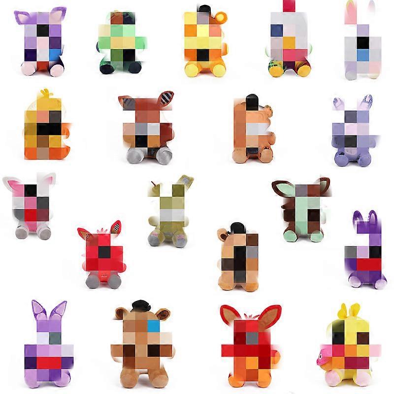 Anime and game plush toys featuring ducks, bears, foxes, and rabbits, cartoon characters.