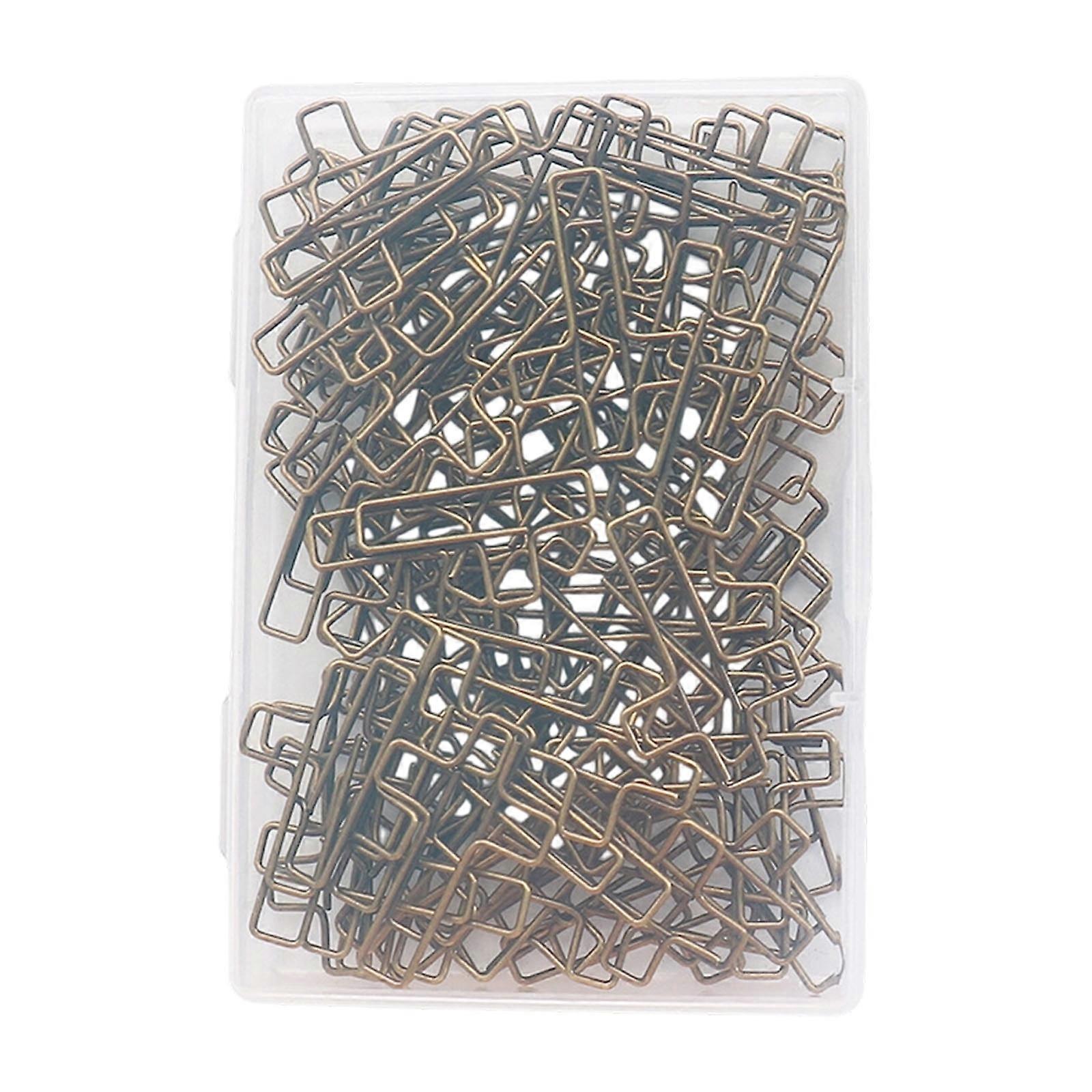 80Pcs Crucifix Shape Paperclips Metal File Paper Clip Metal Bookmarks Clips for Display Hanging File Document Postcard  Bronze