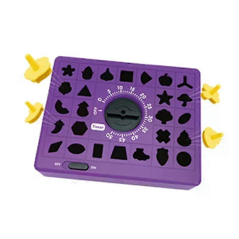 Children's Time Board Puzzle Toy Set with Timer Shape Matching Educational Plaything Cognitive Development Popup Tray Included