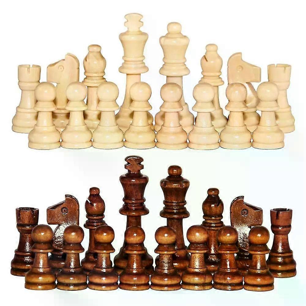 Jeu d'échecs en bois de 32 pièces (5,6 cm) avec protections intégrées. Développez votre intelligence !