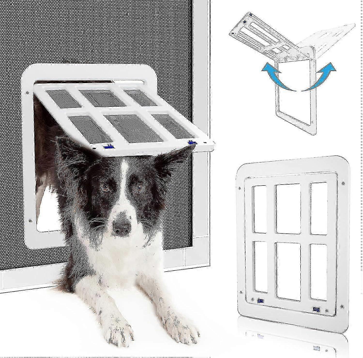 Fly screen pet flap with magnets and 4 customizable switches