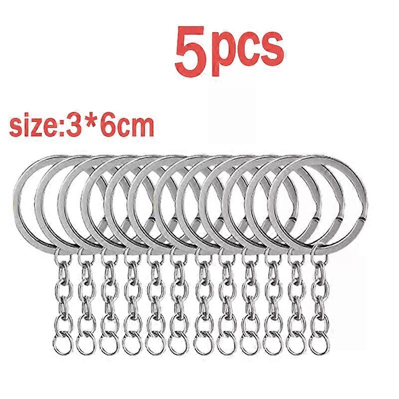 3/5/10/20/50PCS Metal Blank Keyring Keychain Split Rings Keyfob Key Rings Lobster Clasp Key Pendant Chains 12 Styles Keychains