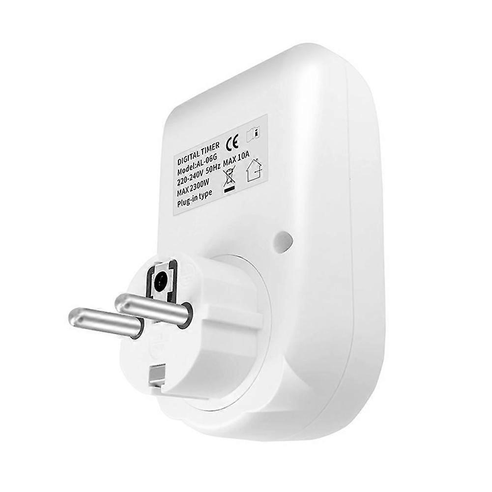 EU Plug Timer Switch Digital Power Socket Energy Saving Adjustable Kitchen Timer Outlet Programmable Timing Socket