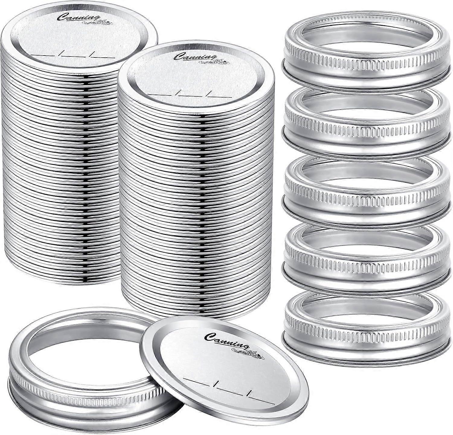 45- Count Regular Mouth Canning Lids with 5 Count Rings for Ball,  - Food Grade Material, 100% Fit & Airtight for Regular Mouth Jars