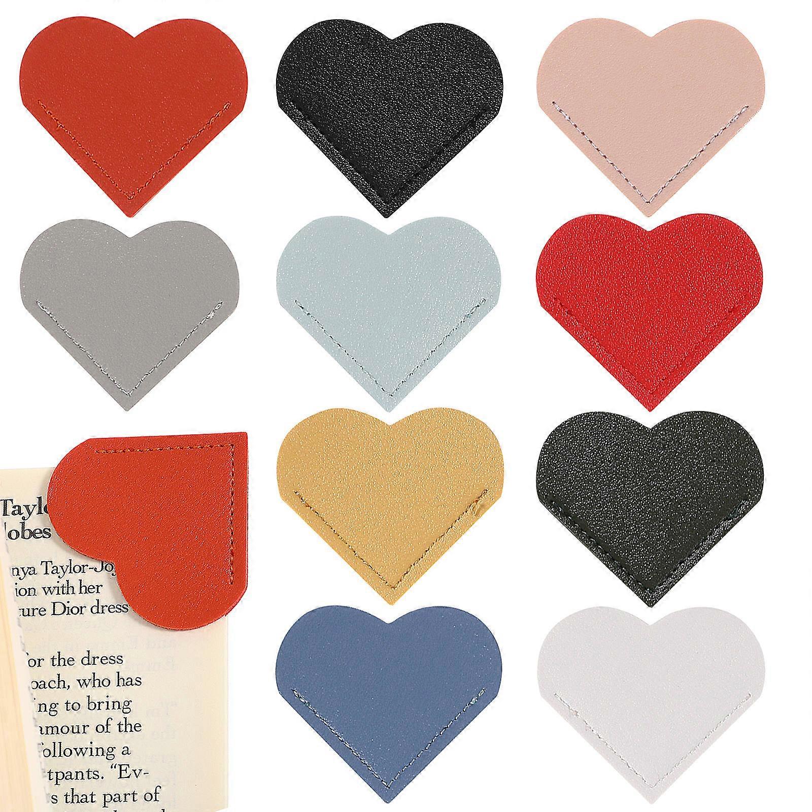 Heart Bookmarks for Corner Book Protection 10Pcs Multi Color Pack