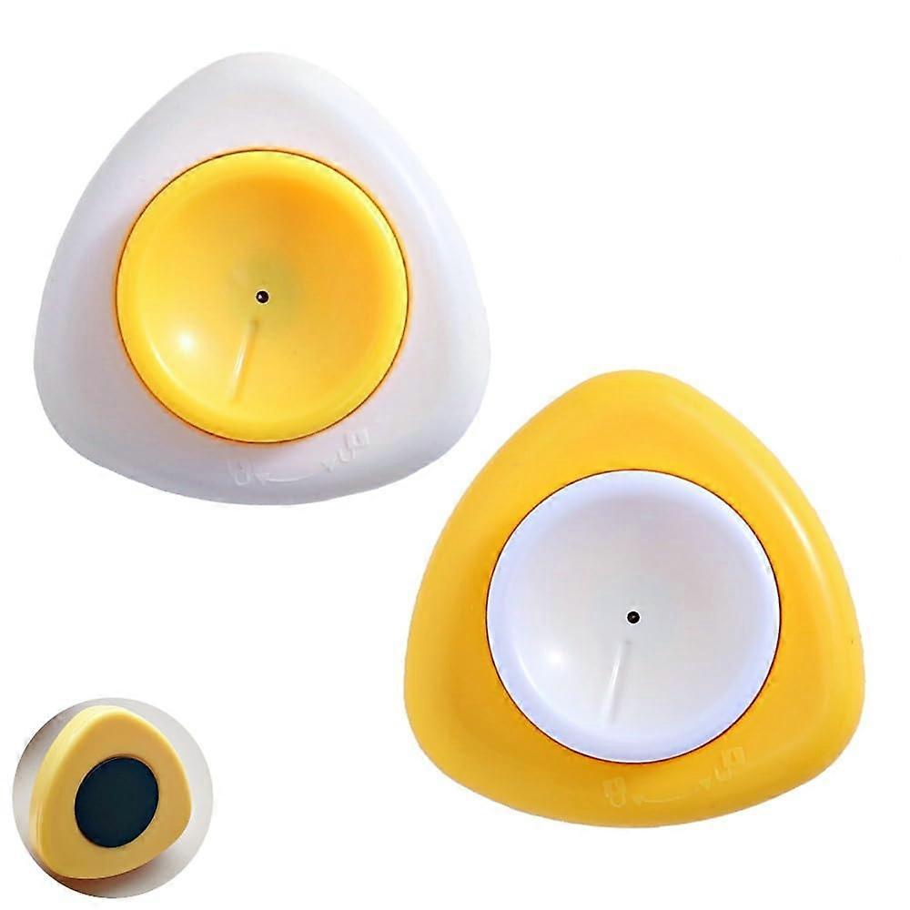 Egg Piercer Tool for Hard Boiled Eggs with Safety Lock Pin, Easy Egg Poker and Peeler, 2 Pack Yellow & White