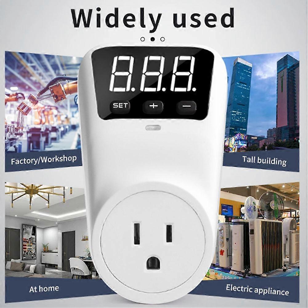 HLP02 Voltage Protector Reset over Under Voltage Protector Socket Digital Display Power Surge Protector US Plug