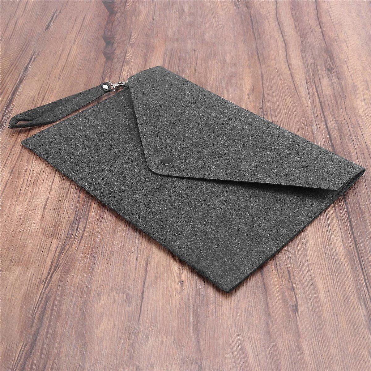 Dark Grey 1PC Simple A4 Big Capacity Document Bag