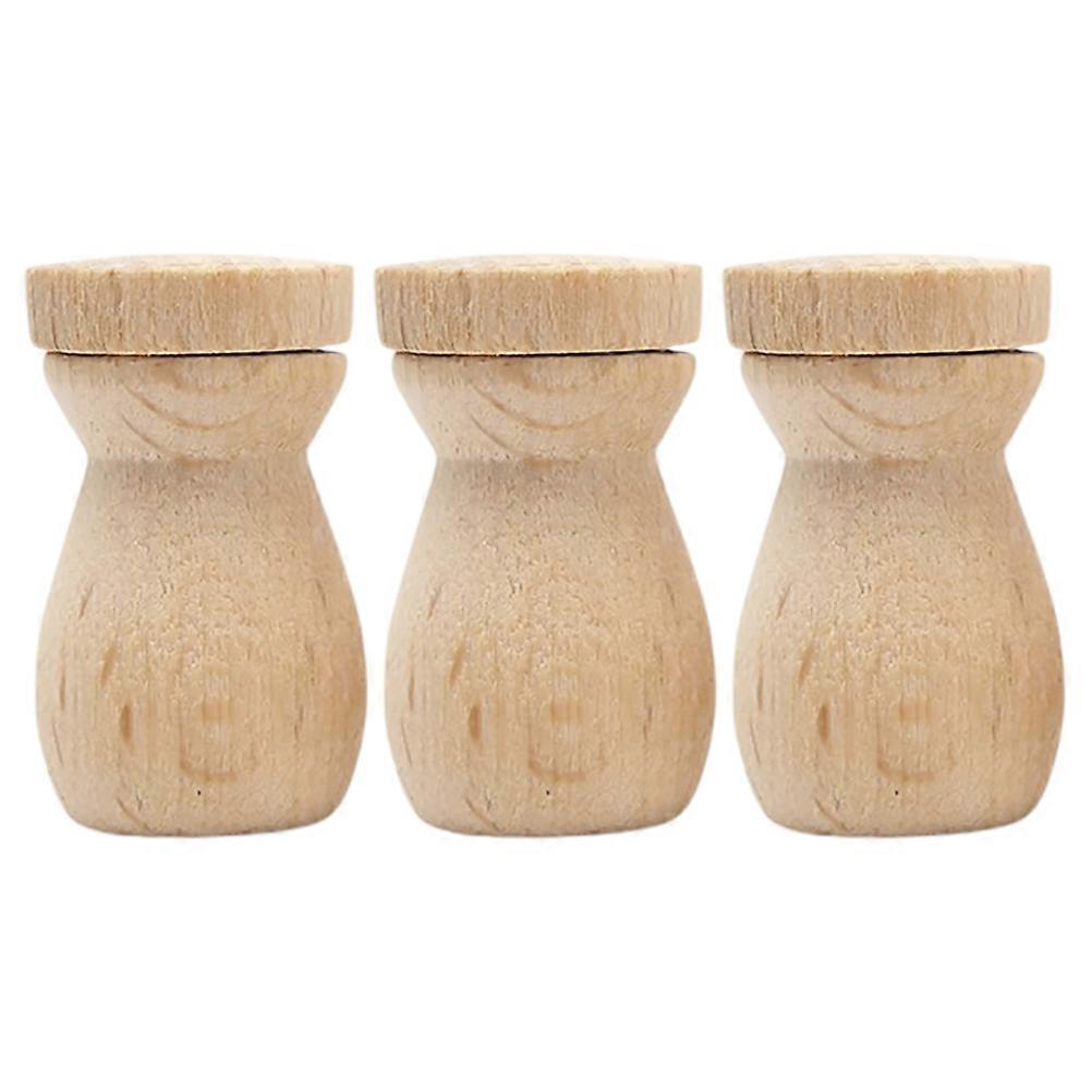 Wood Oil Diffuser Beech Wood Aromatherapy Diffuser Bottle for Home 3Pcs