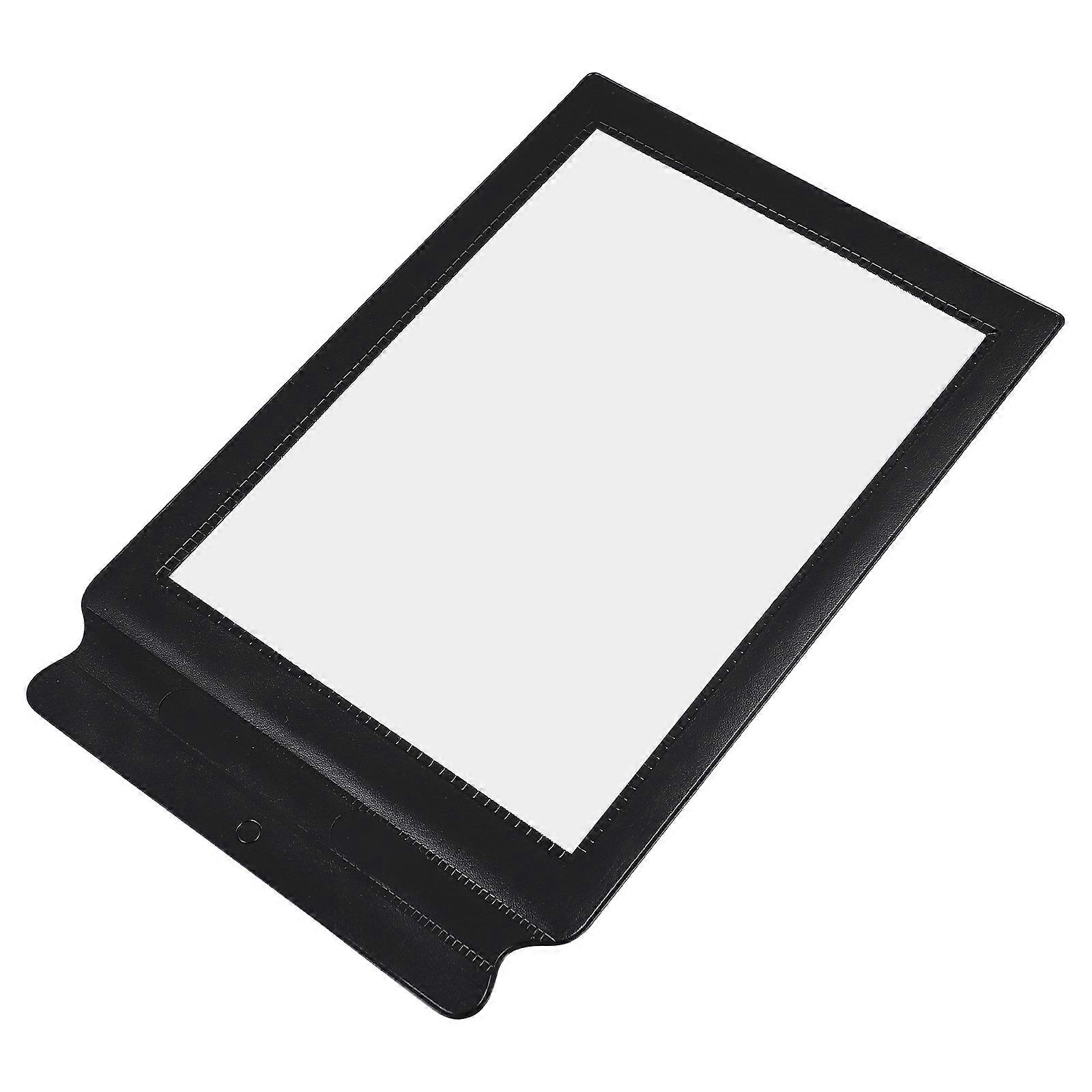 PVC Reading Magnifier 3X Lens Sheet for Reading 2Pcs Black Lightweight