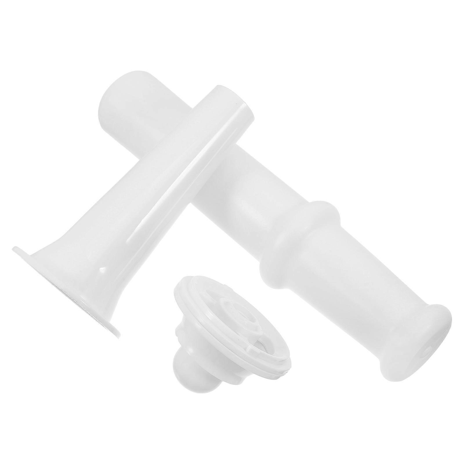 Meat Grinder Sausage Stuffer Attachment with Plastic Pusher for 2Sets