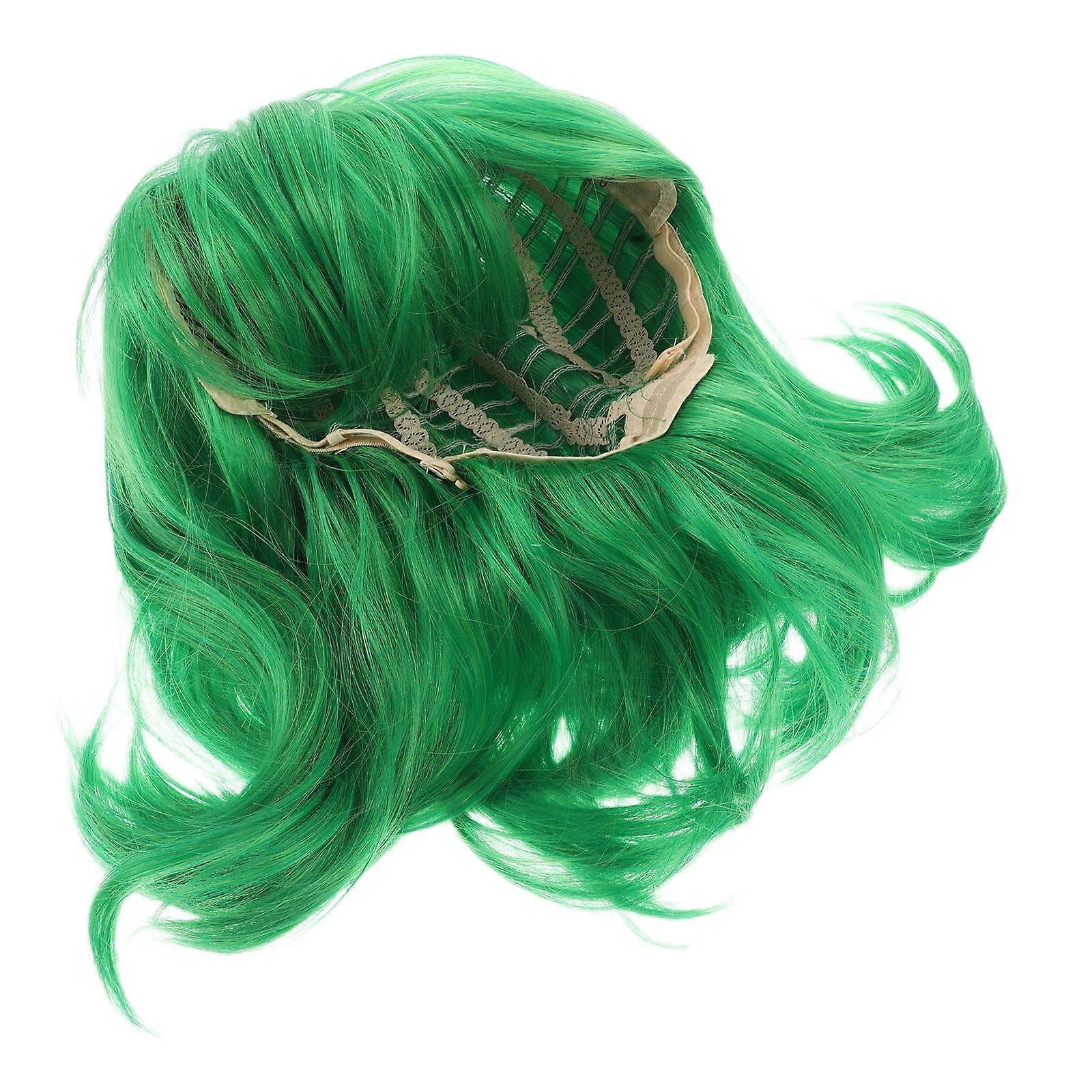 Color Wigs Short Green Bob for 1Set