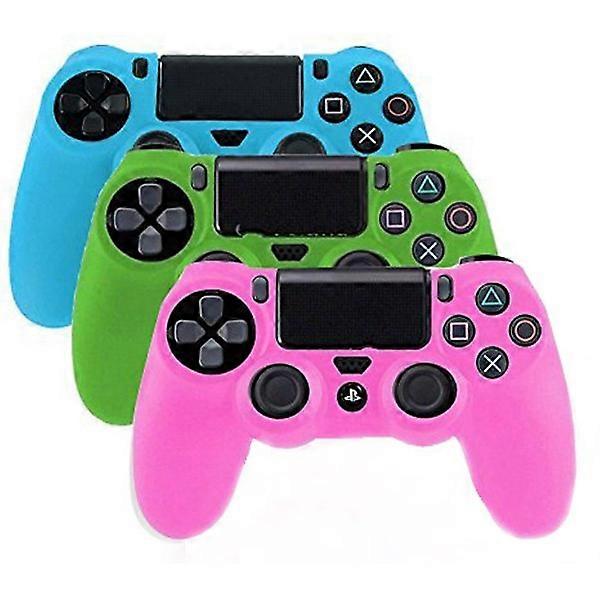 3-pack Luminous PlayStation 4 Controller PlayStation 4 Gamepads PS4 Controller Silicone Protective Shell