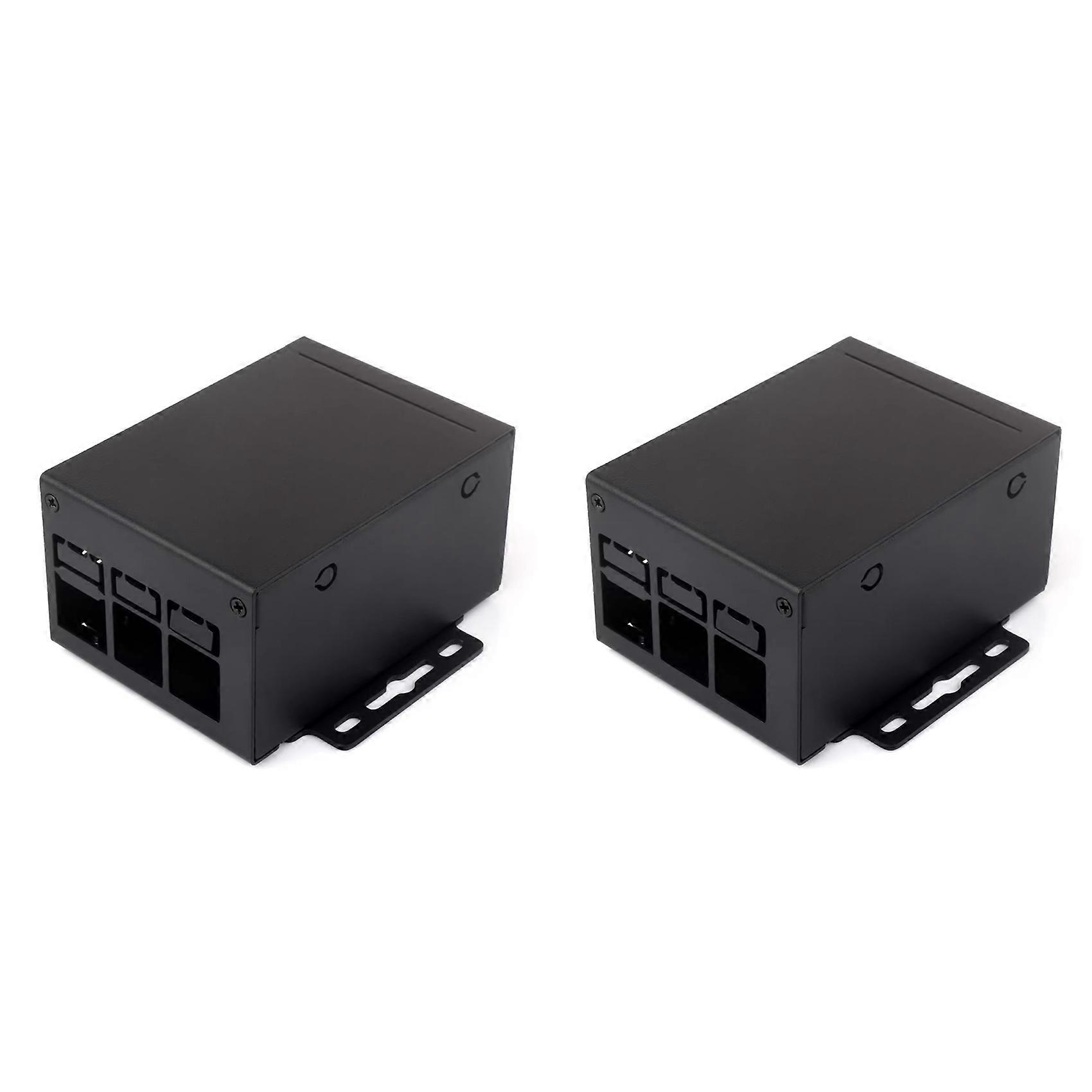 2X Industrial Grade Metal Case (D) for Raspberry Pi 5, Larger Internal Space, Supports Installing Official Cooling Fan