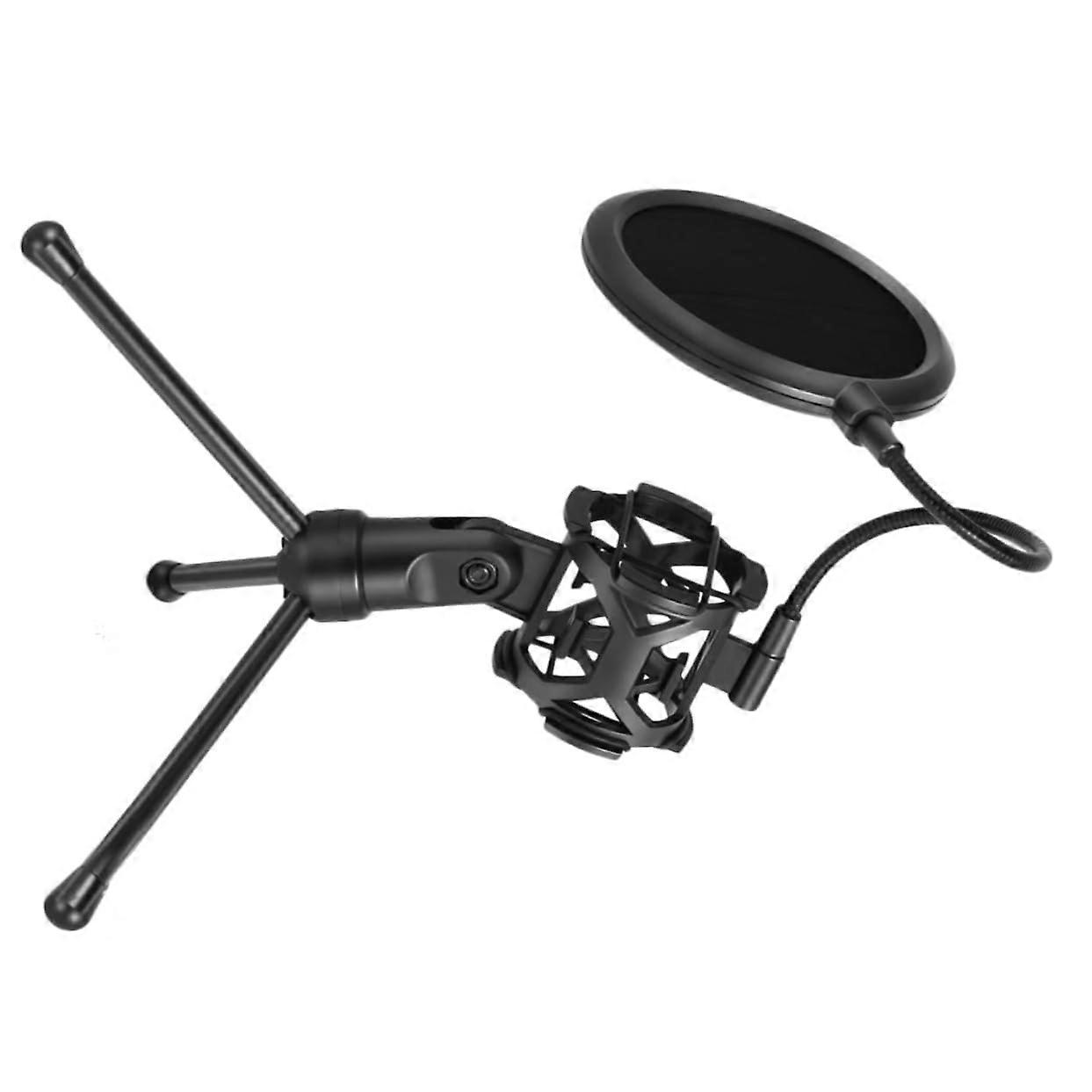 Professional Desktop Microphone Stand Filter Mount ABS Material For Streaming USB Condenser Mics Compatible Tabletop
