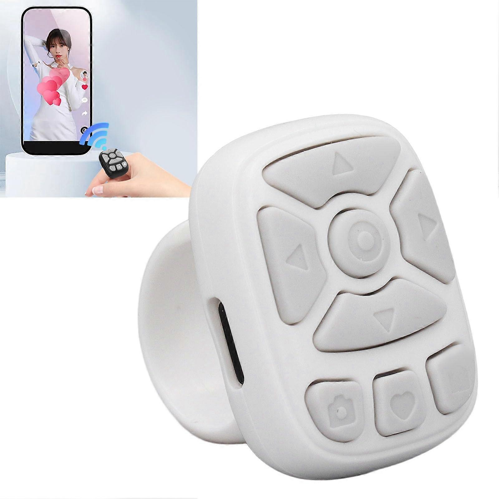 Bluetooth Remote Control Ring with Bluetooth 5.3, Wireless Camera Shutter for iOS and Android Devices