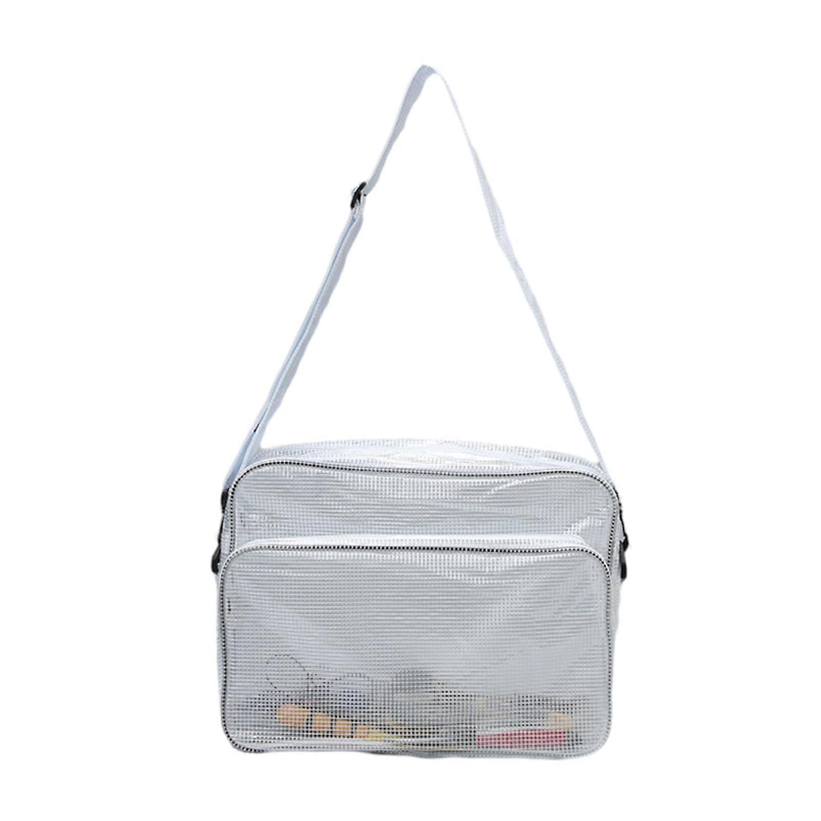 Clear PVC Cleanroom Shoulder Bag with Adjustable Strap, Large Capacity AntiStatic Work Bag