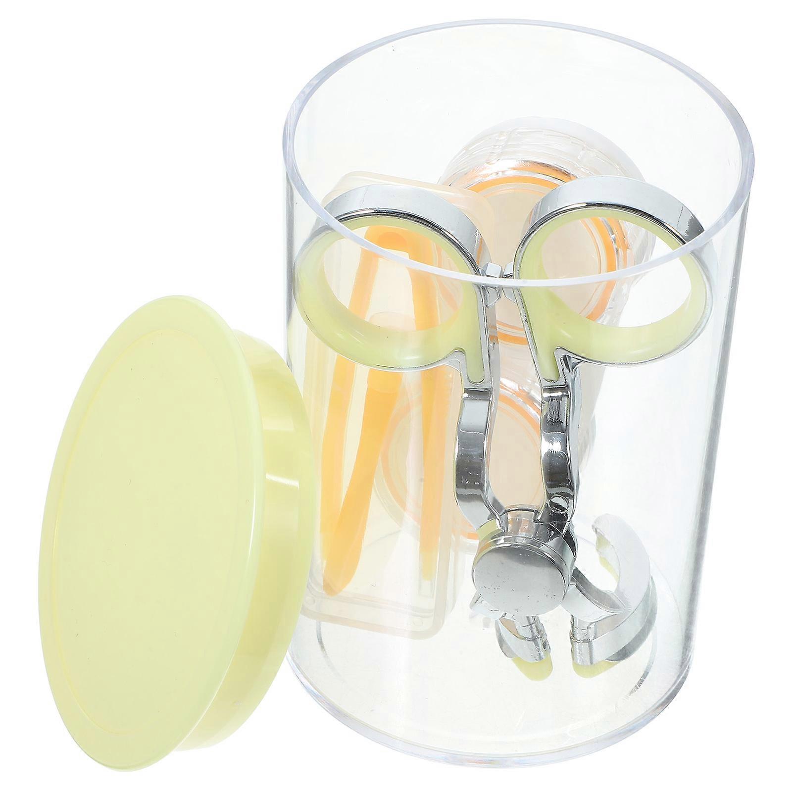 Small Contacts Lens Stick for 3Sets Yellow ABS Plastic Tools
