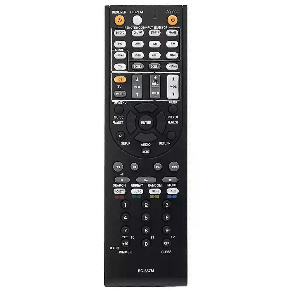 New Replace RC-837M For ONKYO AV Receiver Remote Control TX-NR818 TX-NR616