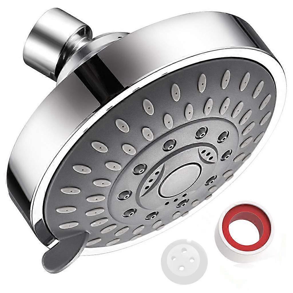 Pressure Rain Shower Head for Hard Water with 5 Spray Settings and Removable Restrictor