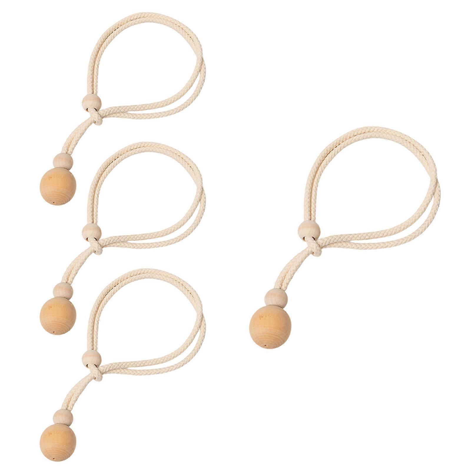 No Drilling Drapery Holdbacks Holder Curtain Tiebacks Beaded Window Curtain Bind Rope Decorative Curtain Holdbacks Multicolor