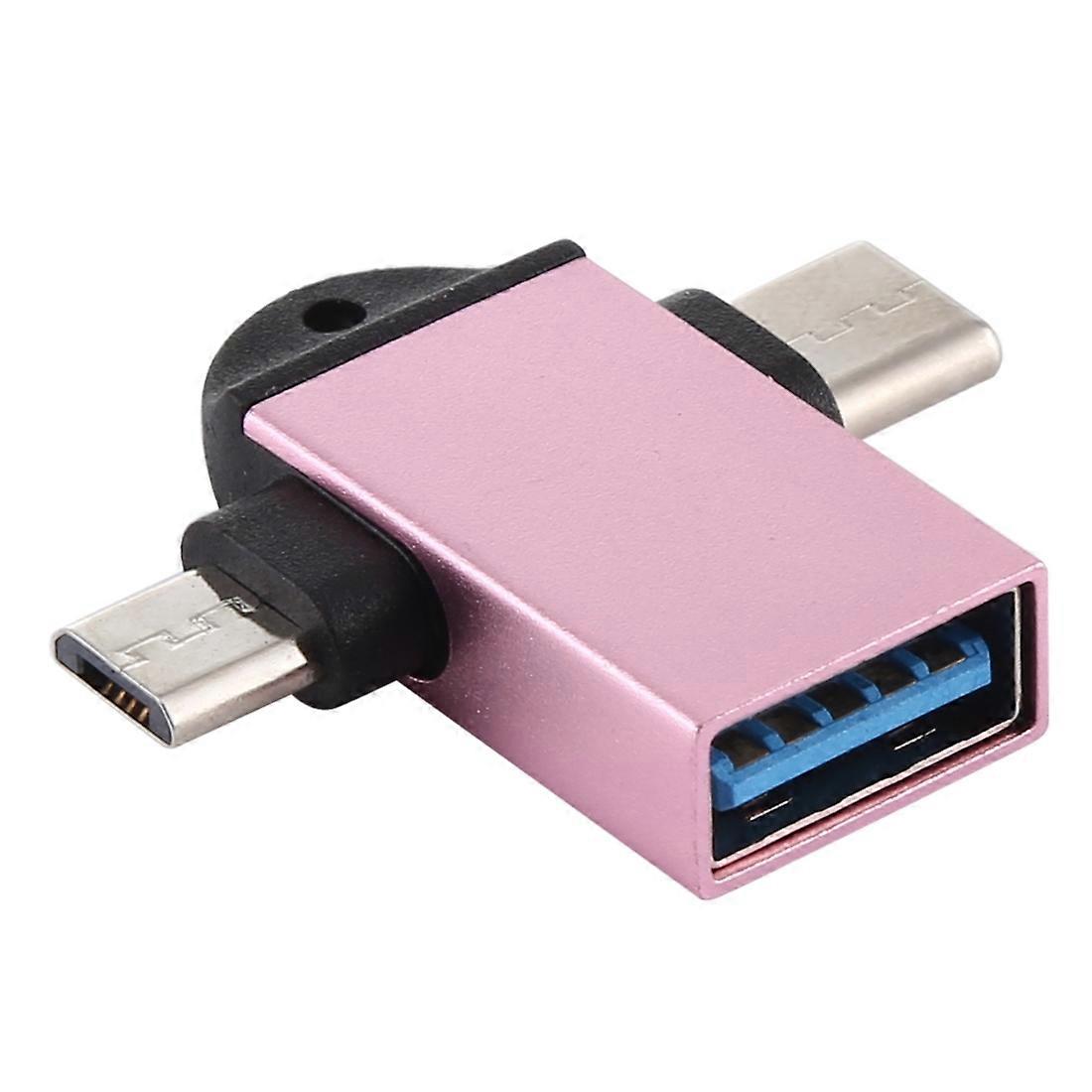 USB3.0 Female to Type-C+Micro USB Multifunction OTG Adapter