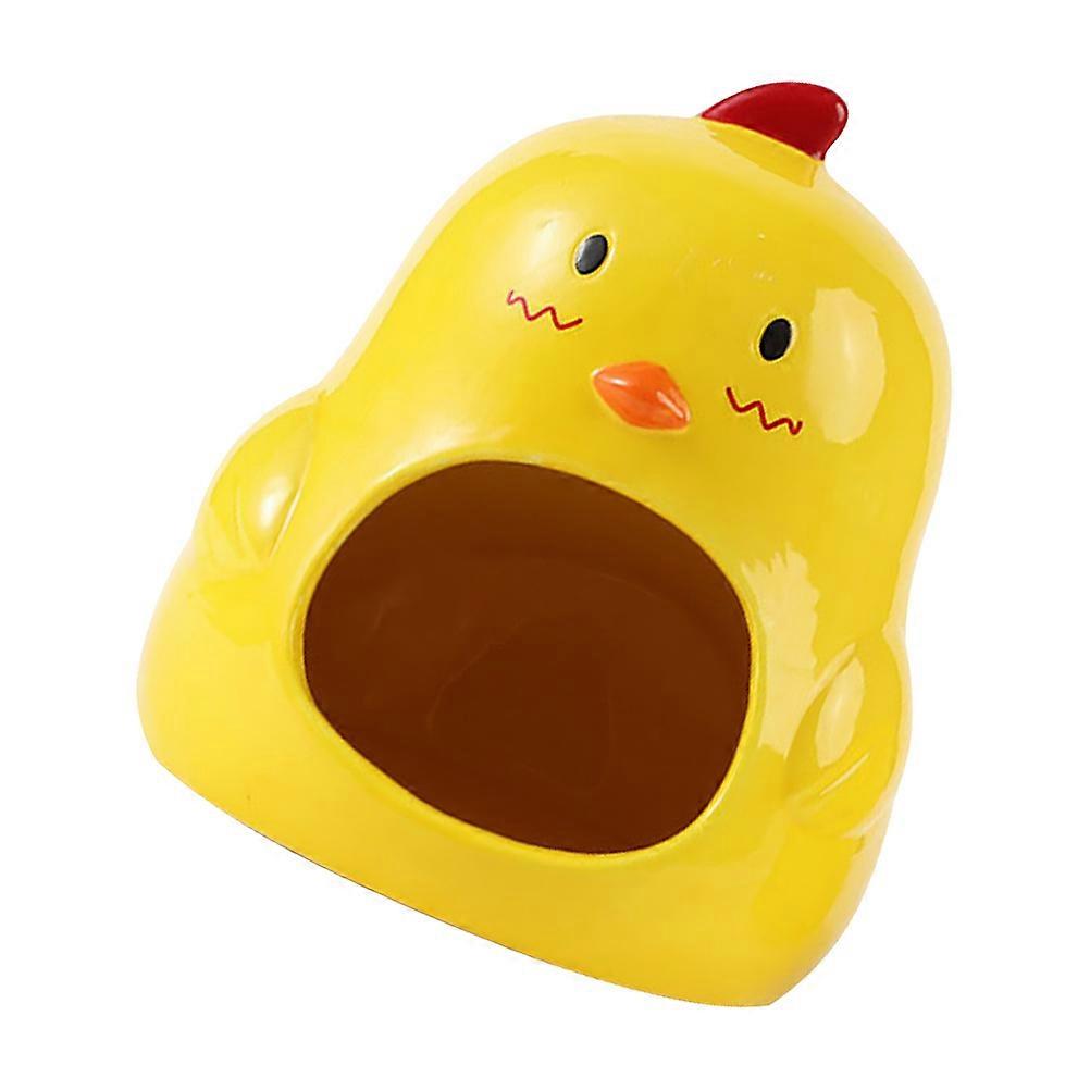 Hamster Hideout Ceramic Hamster House for Pet Use Chick Design
