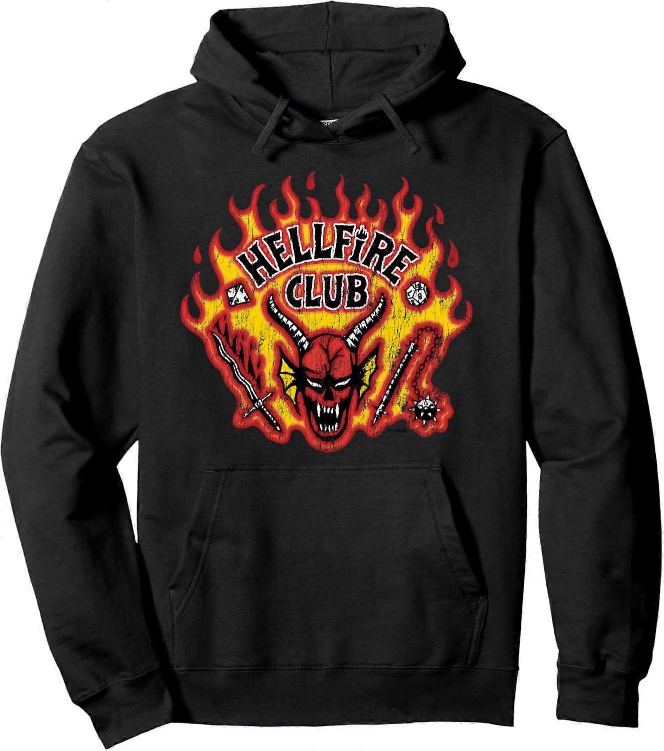 Stranger Things Burning Hellfire Club Pullover Hoodie QP 0440