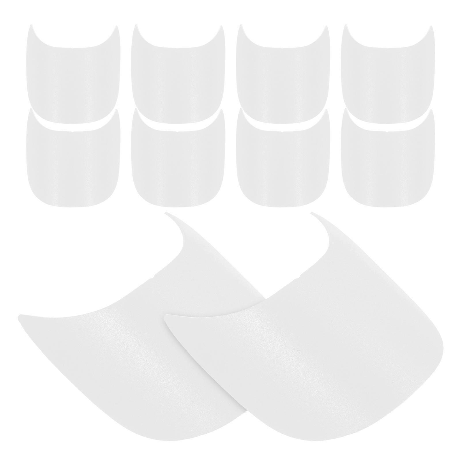 Hat Visor Plastic Insert for Baseball Cap Wide Style 10Pcs White