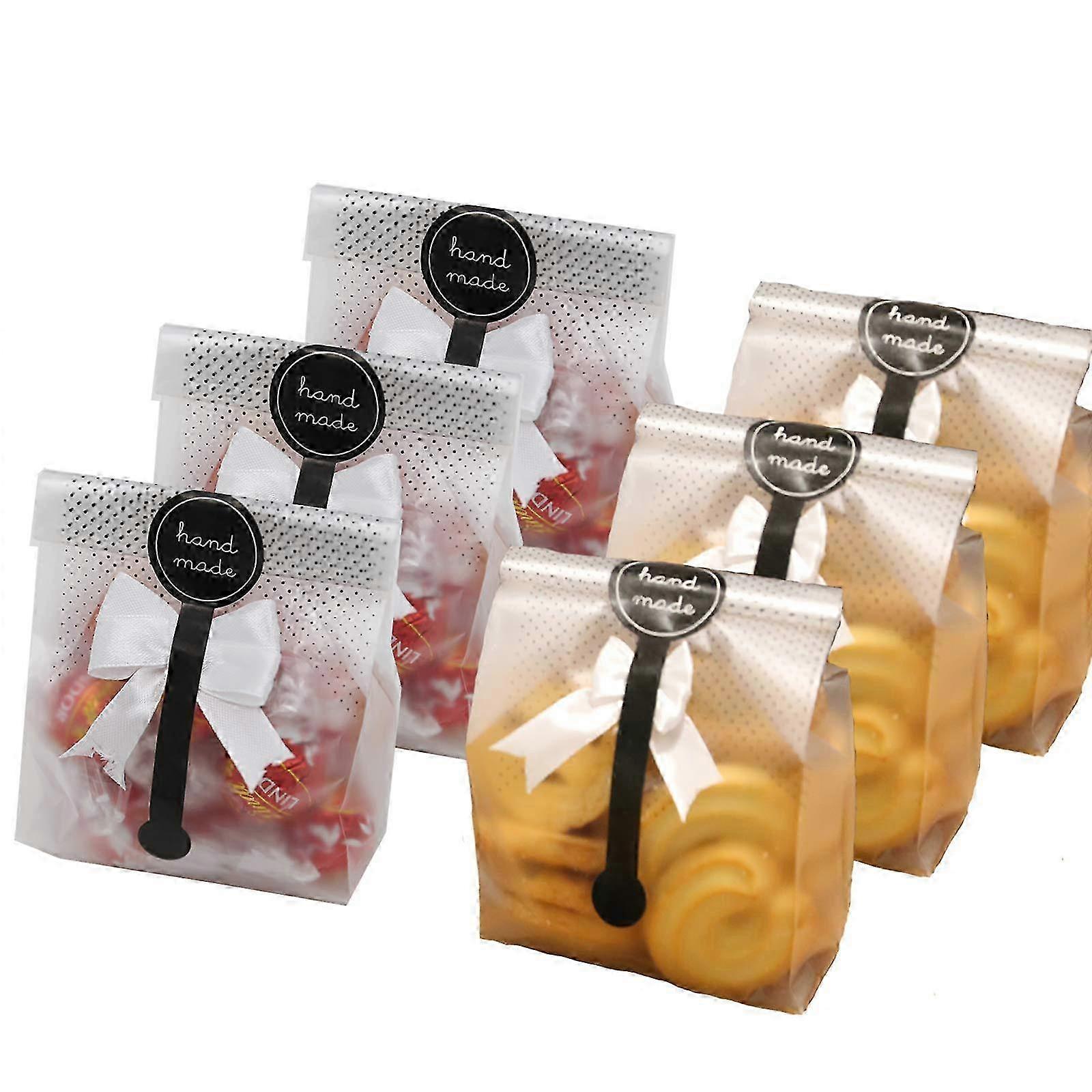 Translucent Plastic Bags for Bakery Snacks Storage 100 Pcs 25-26