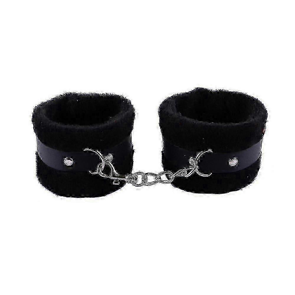 Fluffy Wrist Leather Handcuff Bracelet Detachable Adjustable Toy