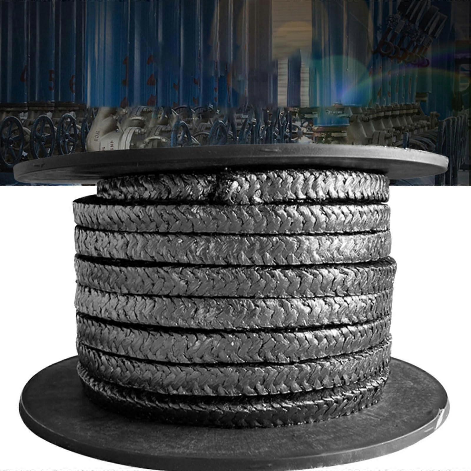 Expanded Flexible Graphite Braided Packing with Wire Reinforcement 1m Leak Proof  Temp Seal