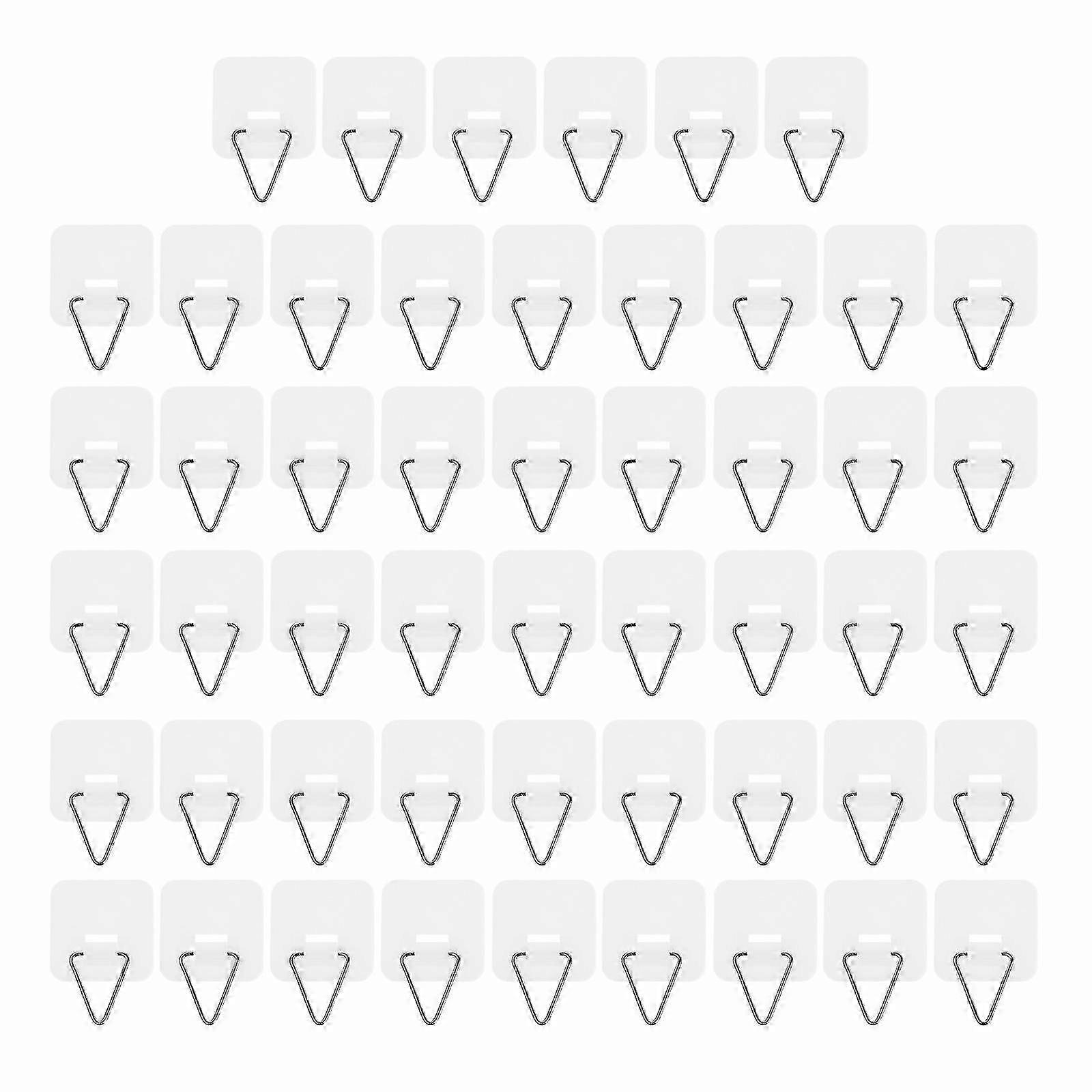 50pcs Soportes de placa vertical Percha de placa invisible Percha de placa multiuso
