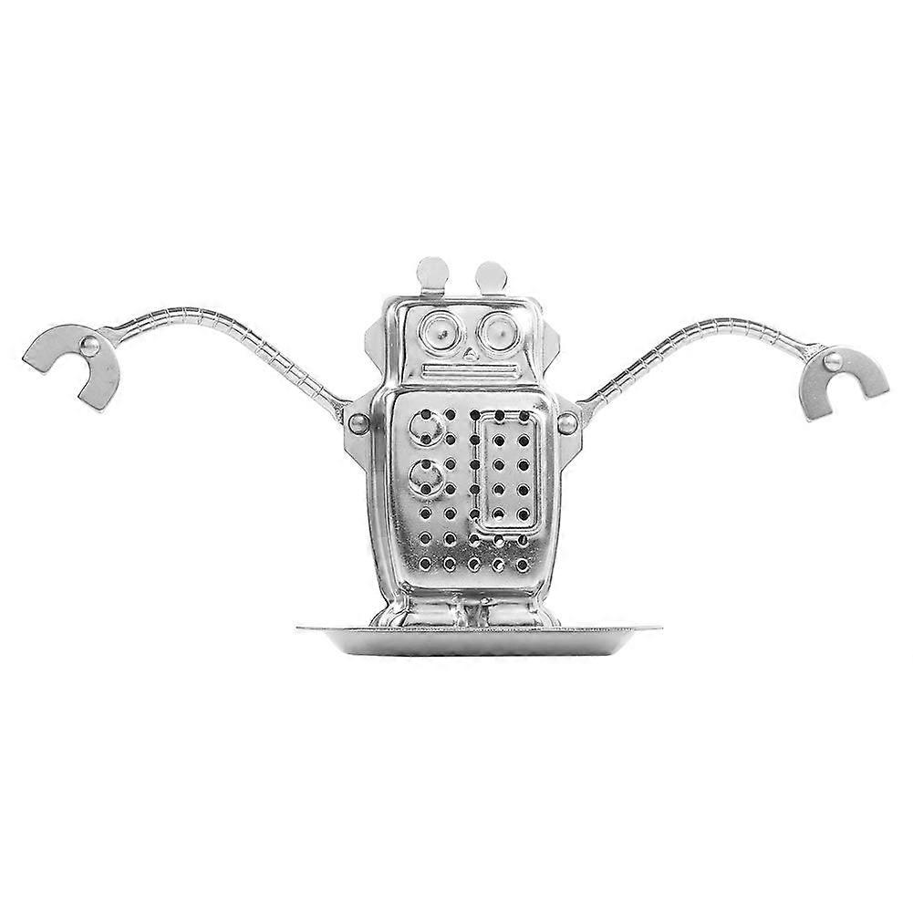 Cute Robot Shape Stainless Steel Tea Infuser with Drip Tray for Loose Leaf Tea