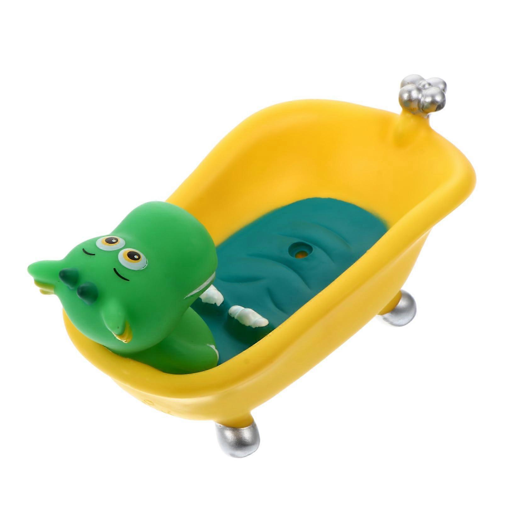 Cute Dinosaur Soap Dish with Drain, MultiPurpose Holder for Bathroom or Kitchen Sink