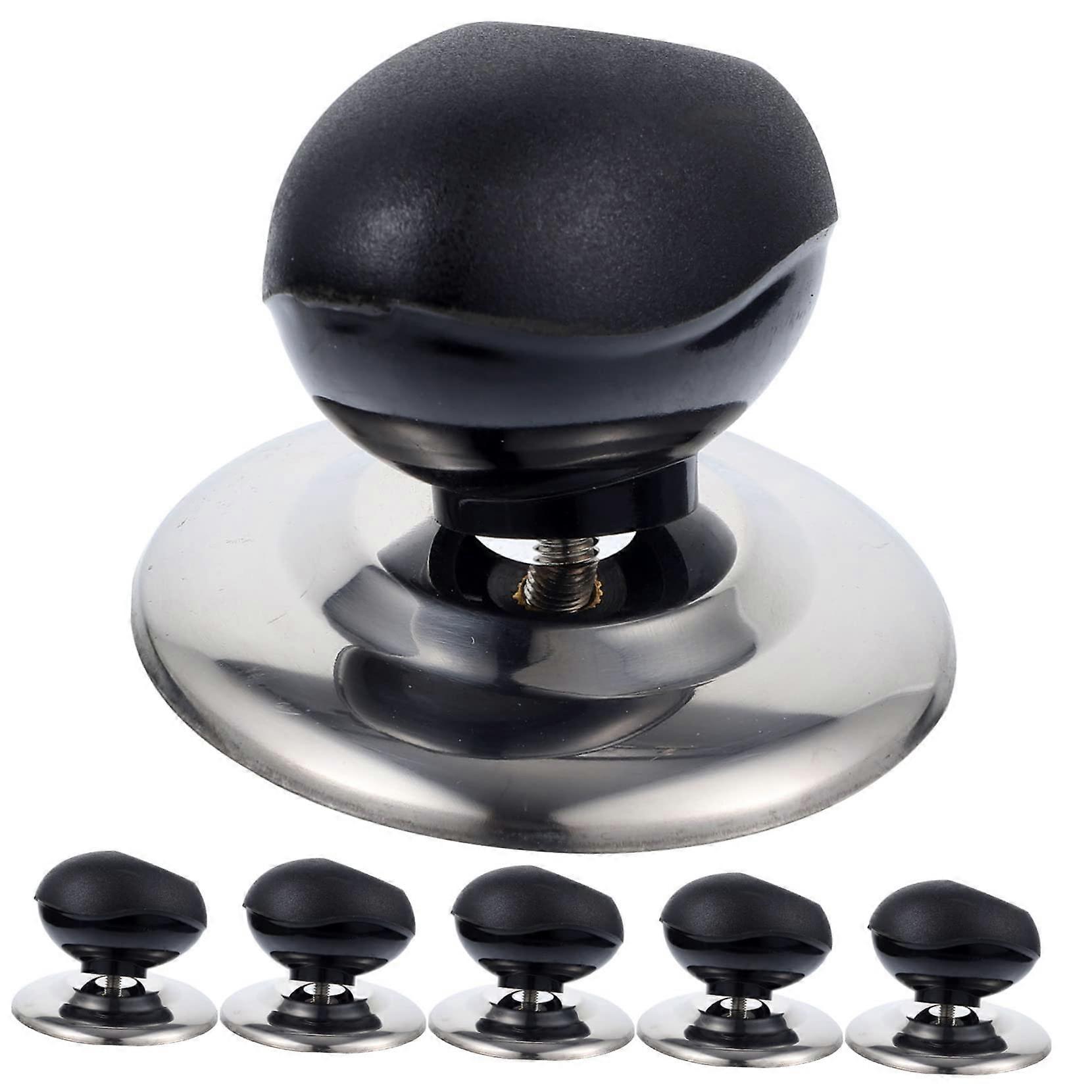6pcs Universal Replacement Pot Lid Knobs Stainless Steel Handles Ergonomic Grip Heat Resistant