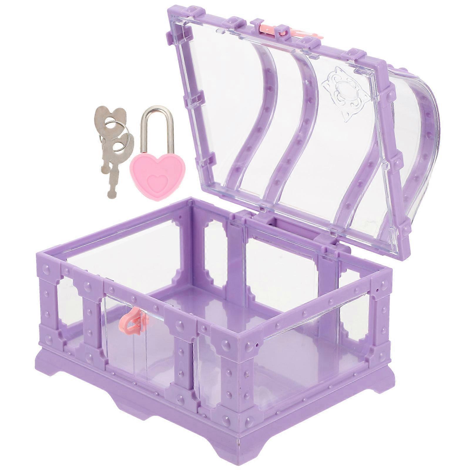 Treasure Chest Box for Storage Use Small Decorative Plastic Pirate Chest