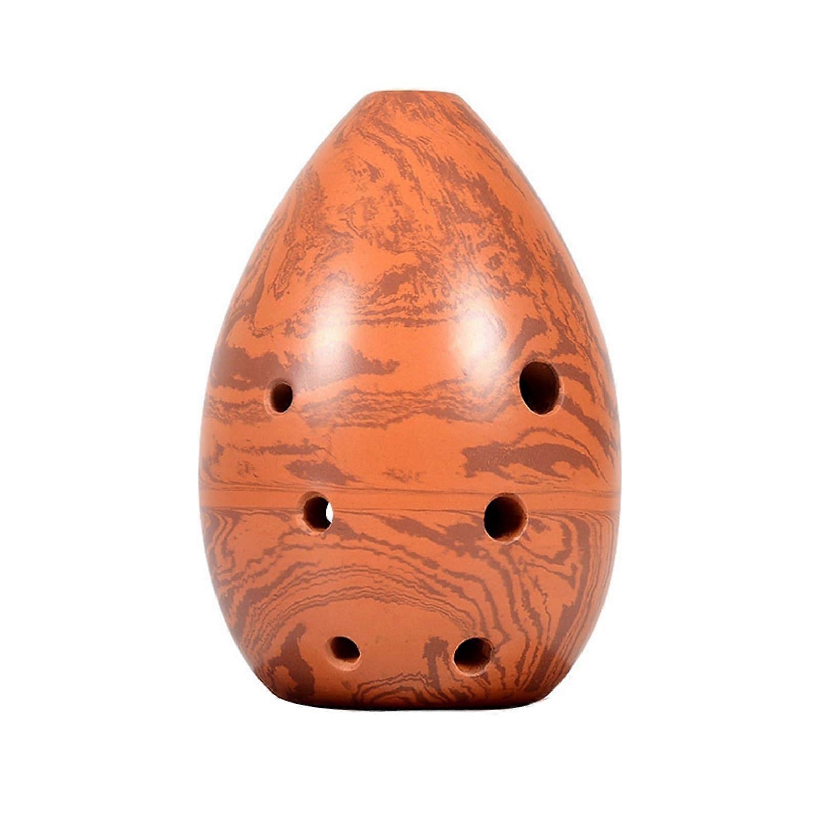 Ocarina Xun for Beginners, EightHole Ceramic with Rock Pattern, Clear Tone, Folk Instrument